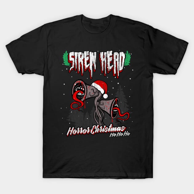 Siren Head horror Christmas T-Shirt by opippi